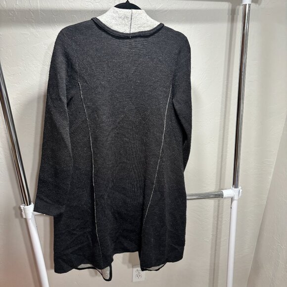 Eileen Fisher Reversible Open Front Cardigan Gray Wool Blend – Women’s XS - Picture 4 of 11